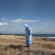 A TEPCO employee works at Fukushima Daiichi nuclear power plant in 2016.